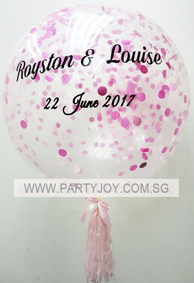 Customize Confetti Jumbo Helium Latex Balloon Size: 36"